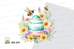Easter celebration with bees and flowers Product Image 1