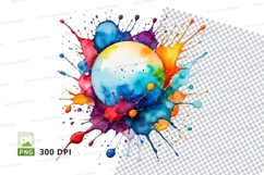 Colorful paint splatter Product Image 1