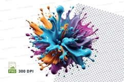 Colorful paint splatter Product Image 1