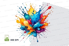 Colorful paint splatter Product Image 1