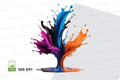 Colorful paint splatter Product Image 1