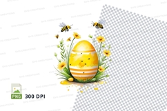 Easter egg with bees and flowers Product Image 1