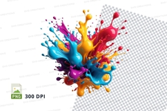 Colorful paint splatter Product Image 1