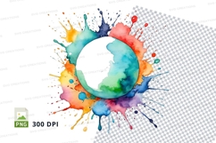 Colorful watercolor splash Product Image 1
