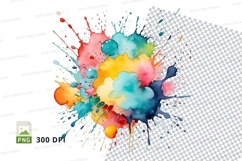 Colorful paint splatter Product Image 1