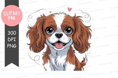 Happy cavalier king charles spaniel clipart png Product Image 1