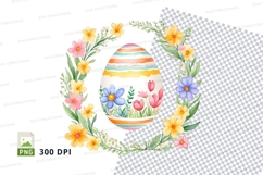 Easter egg with floral wreath Product Image 1
