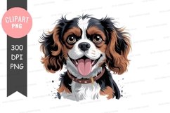 Happy cavalier king charles spaniel puppy Product Image 1
