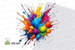 Colorful paint splatter Product Image 1