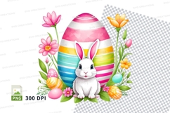 Easter bunny with decorated eggs Product Image 1