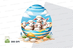 Easter lambs in painted egg Product Image 1