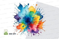 Colorful paint splatter Product Image 1
