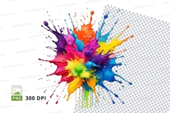Colorful paint splatter Product Image 1