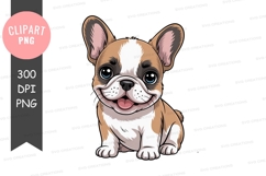 Adorable french bulldog puppy clipart png Product Image 1