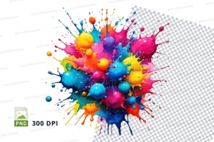Colorful paint splatter Product Image 1