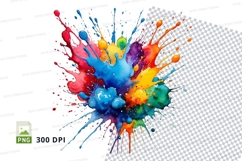Colorful paint splatter Product Image 1