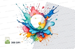 Vibrant paint splash clipart Product Image 1
