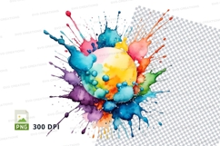 Colorful paint splatter Product Image 1