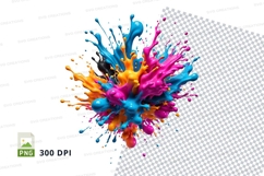 Colorful paint splatter Product Image 1