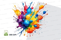 Colorful paint splatter Product Image 1