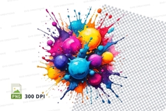 Colorful paint splatter Product Image 1