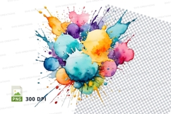 Colorful paint splatter Product Image 1