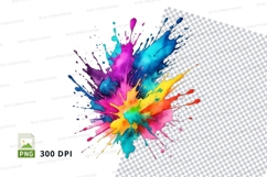 Colorful paint splatter Product Image 1
