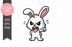 Angry rabbit clipart png Product Image 1