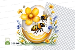 Bees emerging from a floral egg Product Image 1