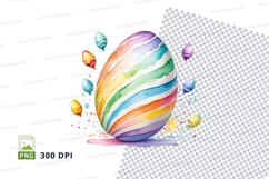 Colorful easter egg clipart Product Image 1
