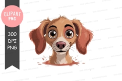 Playful puppy clipart png Product Image 1