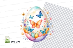 Easter egg with butterflies and flowers Product Image 1