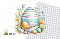 Easter eggs with floral background Product Image 1
