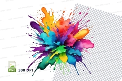 Colorful paint splatter Product Image 1