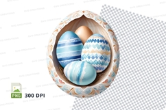 Easter eggs in a basket Product Image 1