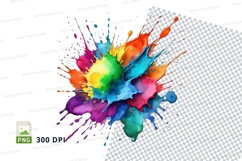 Colorful paint splatter Product Image 1