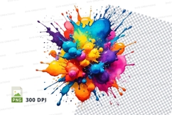 Colorful paint splatter Product Image 1