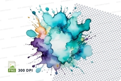 Colorful watercolor splash Product Image 1
