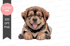 Happy puppy clipart png Product Image 1