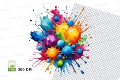 Colorful paint splatter Product Image 1