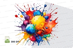 Colorful paint splatter Product Image 1