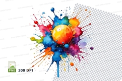 Colorful paint splatter Product Image 1