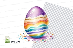 Colorful easter egg clipart Product Image 1