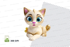 Cute cartoon cat clipart Product Image 1