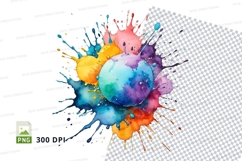 Colorful paint splatter Product Image 1