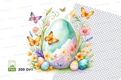 Easter celebration with decorative eggs and butterflies Product Image 1