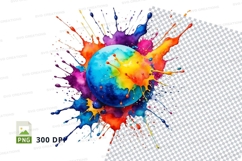 Colorful earth splatter Product Image 1