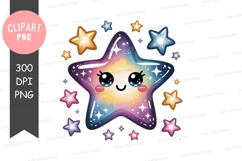 Whimsical star clipart png Product Image 1