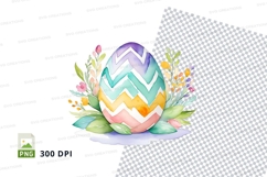Decorated easter egg with flowers Product Image 1