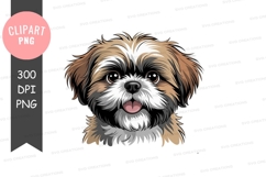Cute shih tzu puppy clipart png Product Image 1